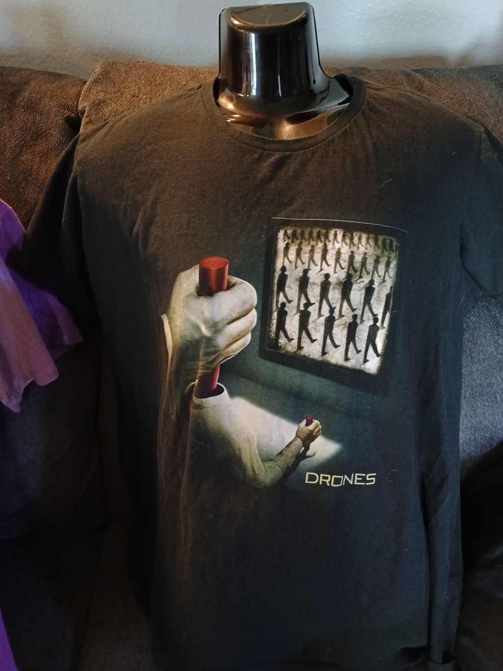 Muse Drones Band T-Shirt Black Bay Island Rock Concert Tee Fits Large